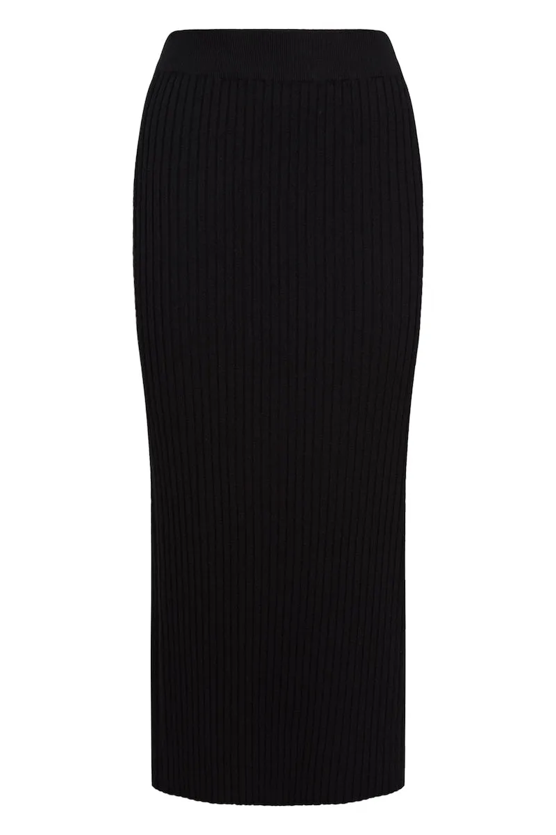 Skyline Knit Skirt, Onyx