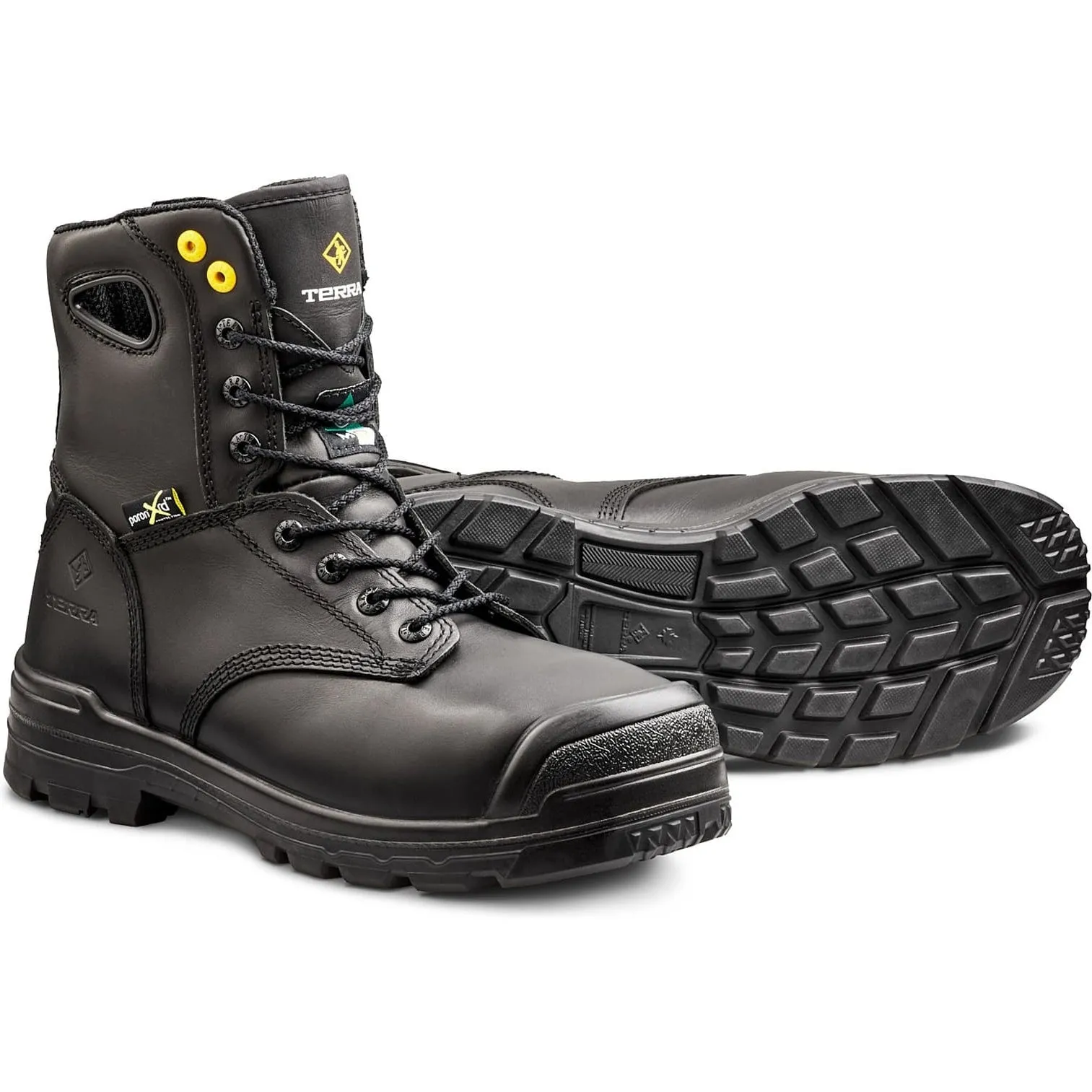 Terra Men's Paladin 8" Comp Toe WP Met Guard Work Boot -Black- R2988B