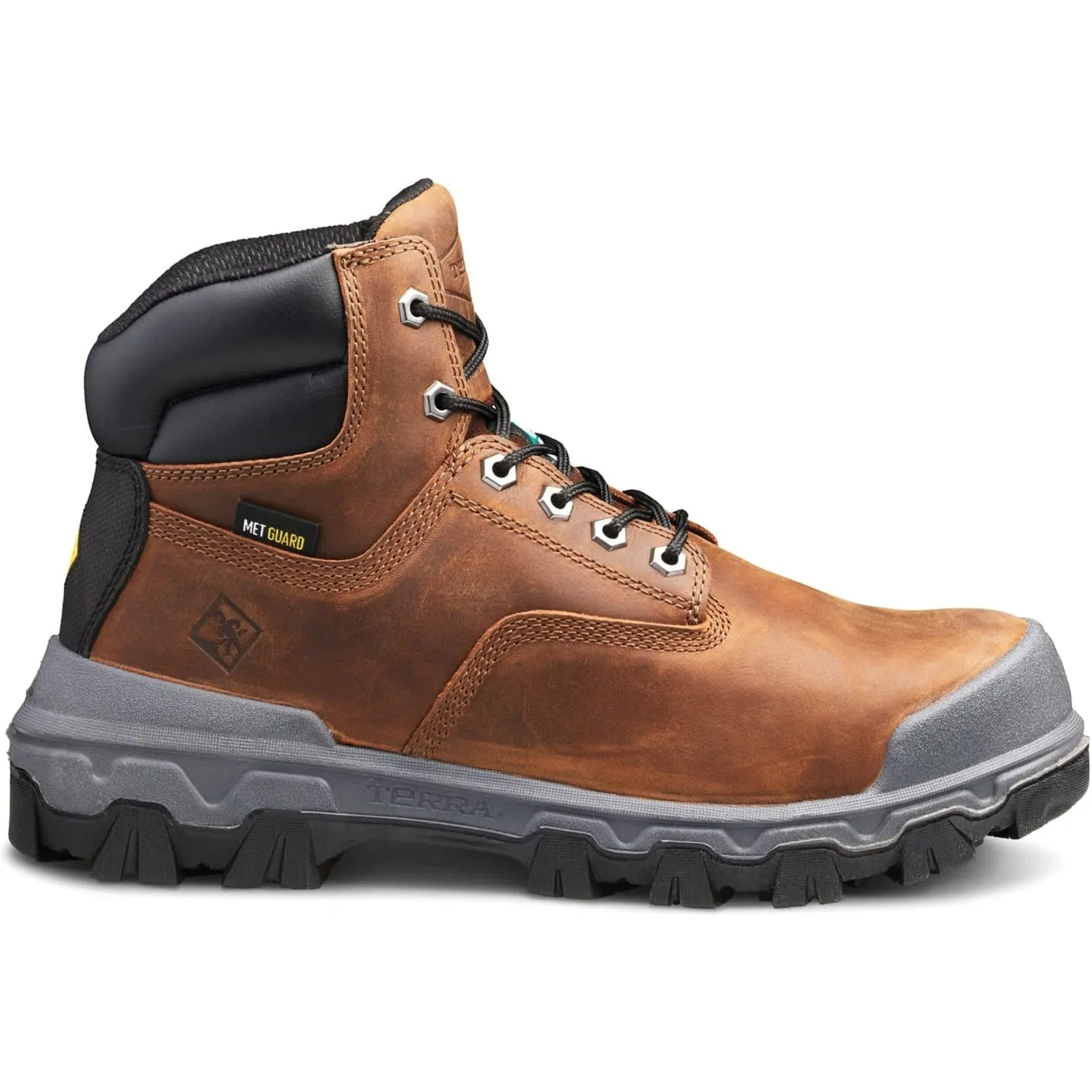 Terra Men's Sentry 2020 6" Comp Toe WP Safety Work Boot -Brown- R4NWBN