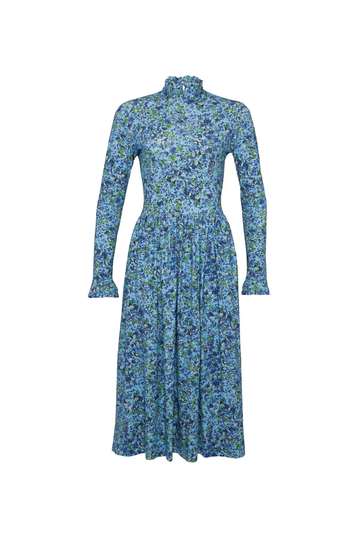 THE TMAPLA MIDI DRESS - FLORAL EXPLOSION BLUE