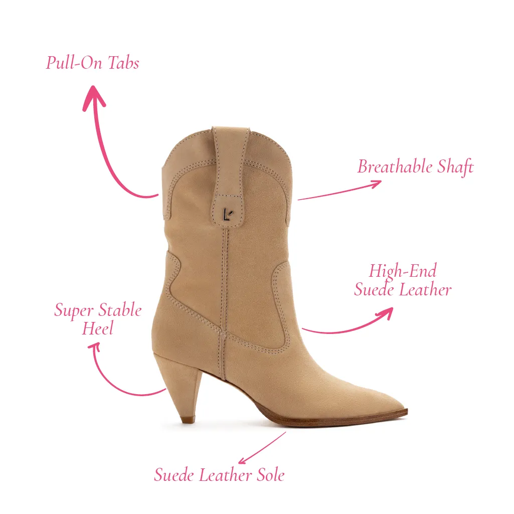 Thelma Boot In Sand Suede