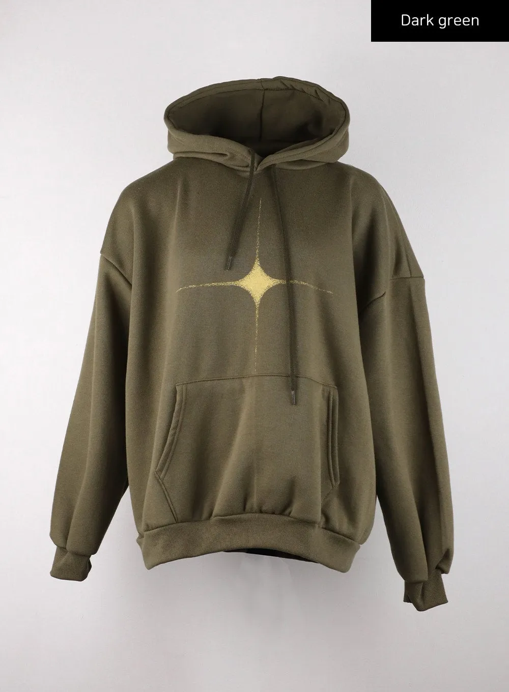 Thin Star Oversized Solid Hoodie CD322