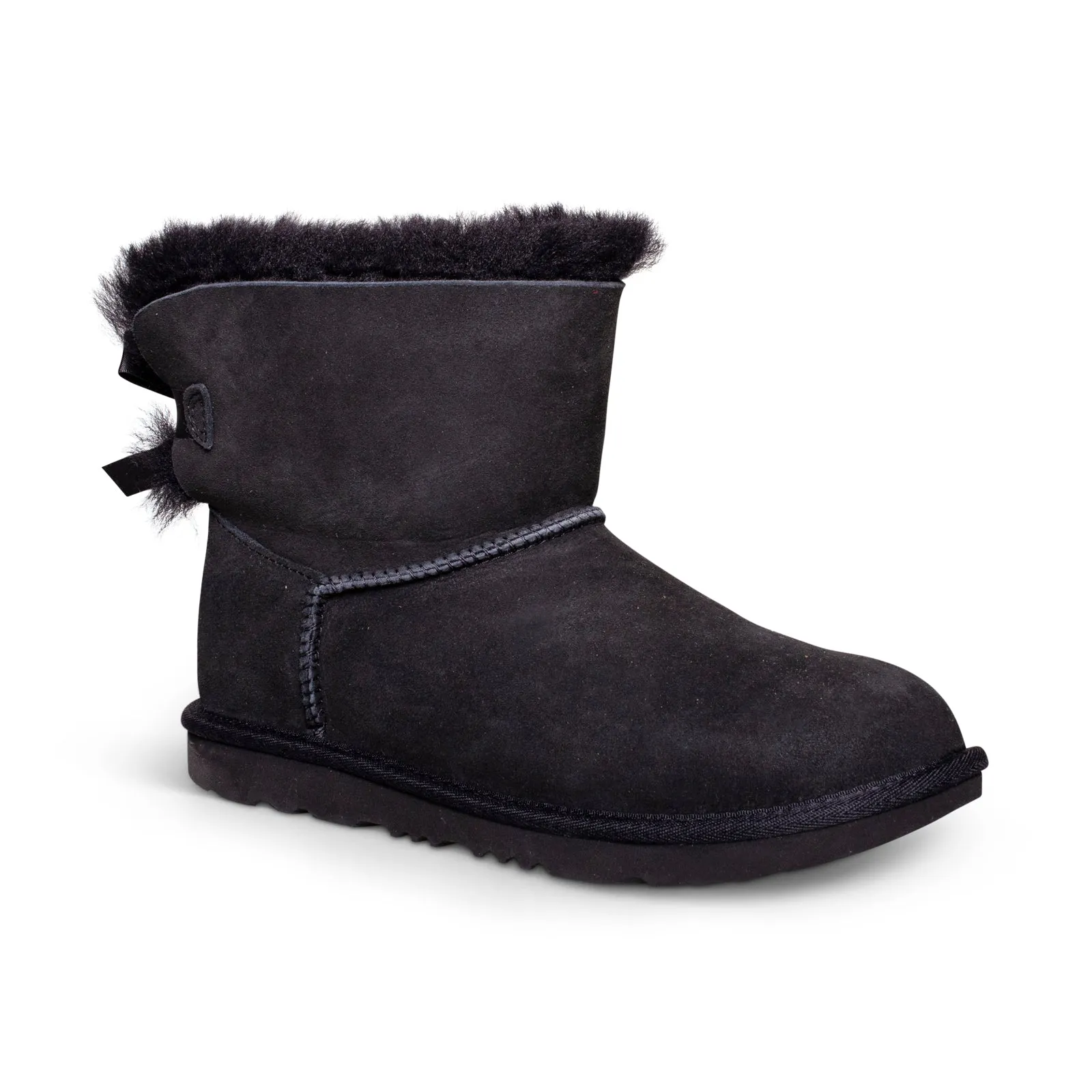 UGG Mini Bailey Bow II Black Boots - Youth