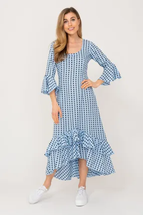 Victoria Midi Dress Blue Spot