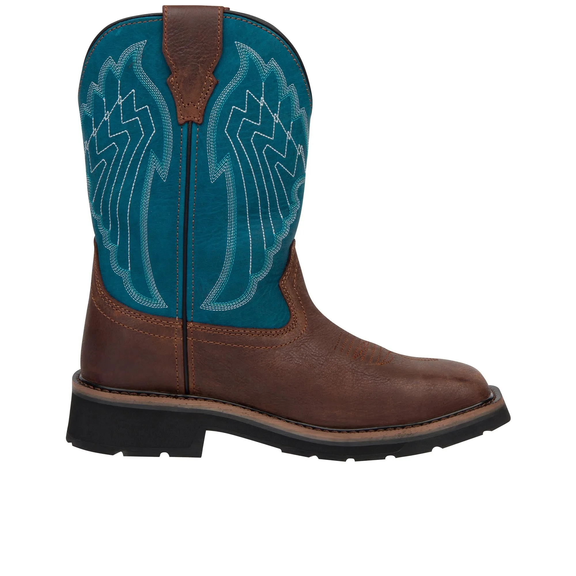 Wolverine Womens Rancher Eagle Wellington Work Boot Steel Toe Turquoise